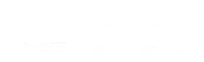 Logos de los proyectos: Los Molinos, Vista Octay, Parcelas Hitschfeld, Vive Rupanco, Vive Puerto Varas